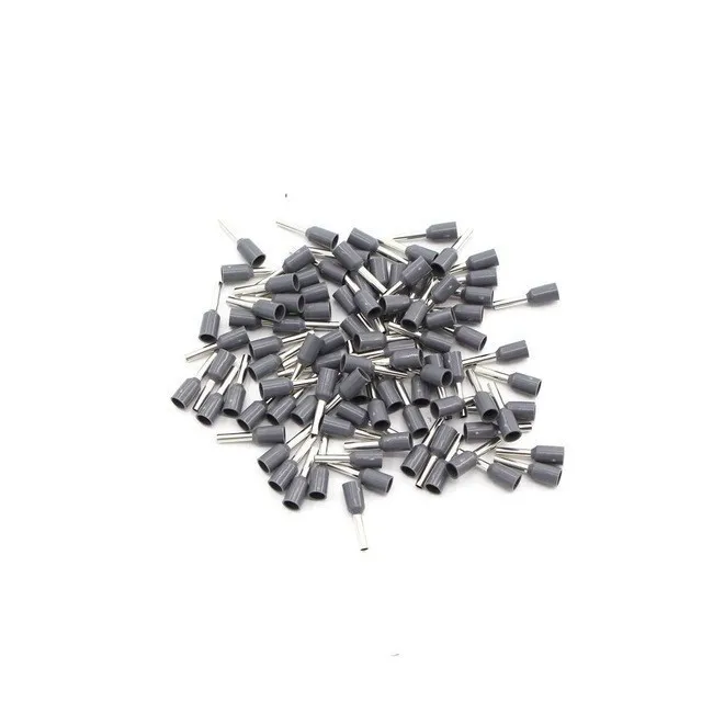 1000pcs/Pack Insulated Cord End Terminal Crimp E0508 1008 1508 7508 2508 Pressure Terminal Ferrules Crimping Terminals Tubular - Цвет: Серый