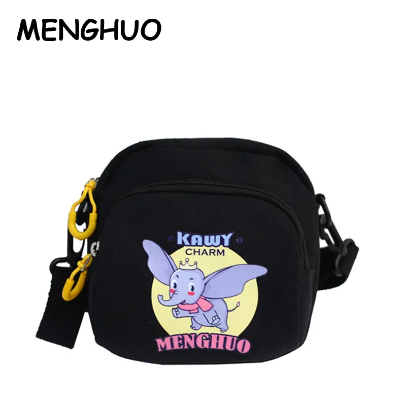 

Menghuo Cartoon Elephant Canvas Ladies Shoulder Bag New Fashion High Quality Casual Wild Messenger Bag