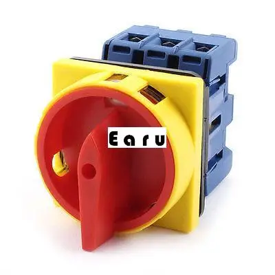 

Factory supplied AC 600V 40A 2 Position 3 Phase Panel Rotary Selector Changeover Switch