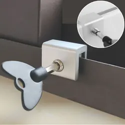 Nouveau verrou de porte et fenêtre en aluminium, protection pour enfants, verrouillage de limite de câble de fenêtre, serrure à clé de sécurité pour bébé 