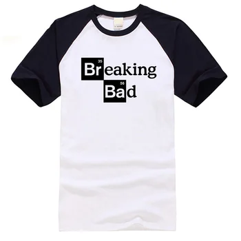 

Men's raglan T-shirt Tops 100% Cotton O-Neck Heisenberg Men T-shirt Short Sleeve Casual Breaking Bad Print T Shirt For Men