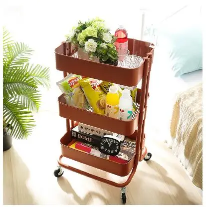 Three-tier trolley hairdressing tattoo cup rack beauty salon trolley nail tool car