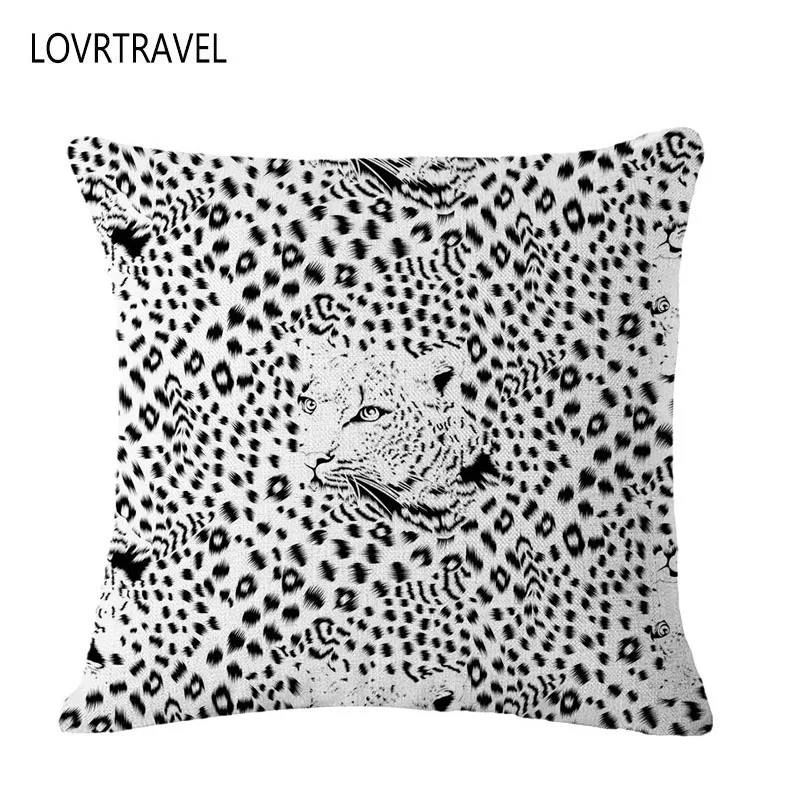 Zippered Pillow Covers Pillow Cases 18x18 Inch Leopard Print
