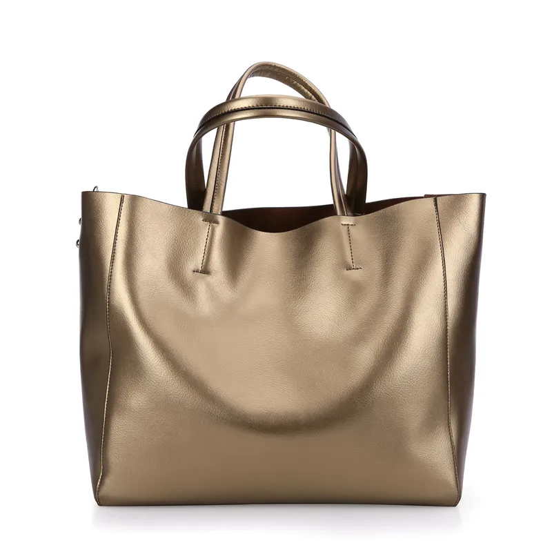 

Nesitu Red Purple Blue Golden Grey Silvery Black Split Leather Women Handbags Shoulder Bag Woman Messenger Bags Tote #M0602
