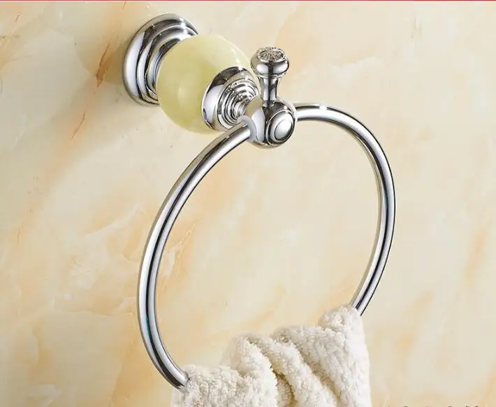 Bathroom Hardware Set Bathroom Hardware Accessories Brass and Jade Paper Holder Towel Bar Soap basket Towel rack Towel ring