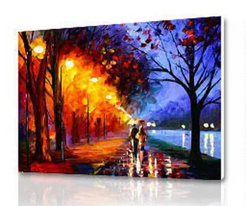

Framed diy painting by numbers coloring by numbers for home decor canvas painting 4050cm walk in rain