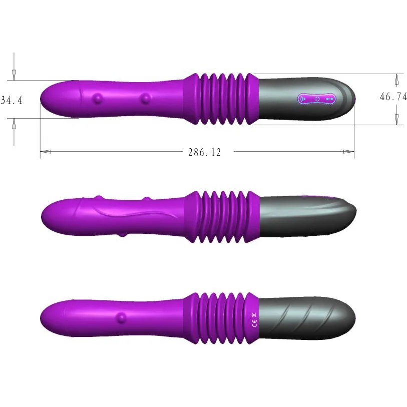 Automatic Telescopic Fuckmachine Dildo Vibrator Machine -4733