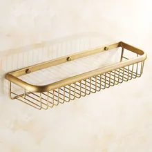 30 45cm Square antique copper wall mounted bathroom shelves font b rack b font Kitchen brass