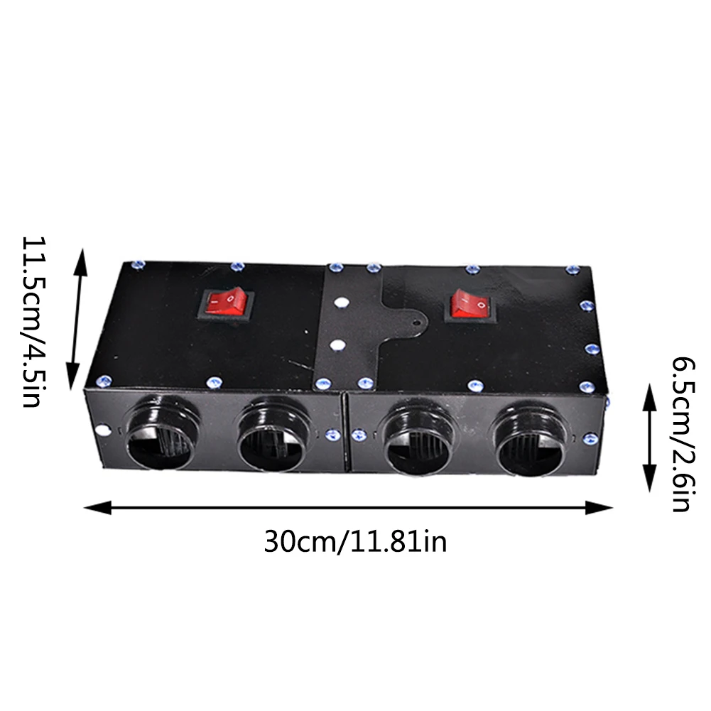 Портативный автомобильный обогреватель, быстрый нагрев, быстро размораживает Разогреватель, 12 Вольт, нагреватель, 150 Вт/300 Вт, регулируемый автомобильный обогреватель, вентилятор, 4 выхода