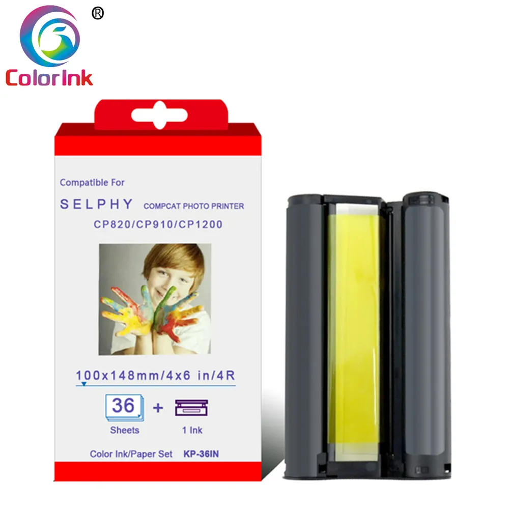 KP cartucho de tinta a Color para impresora de 6 pulgadas, tinta para Selphy  cp1300, cp1200, KP36IN|Cartuchos de tinta| - AliExpress