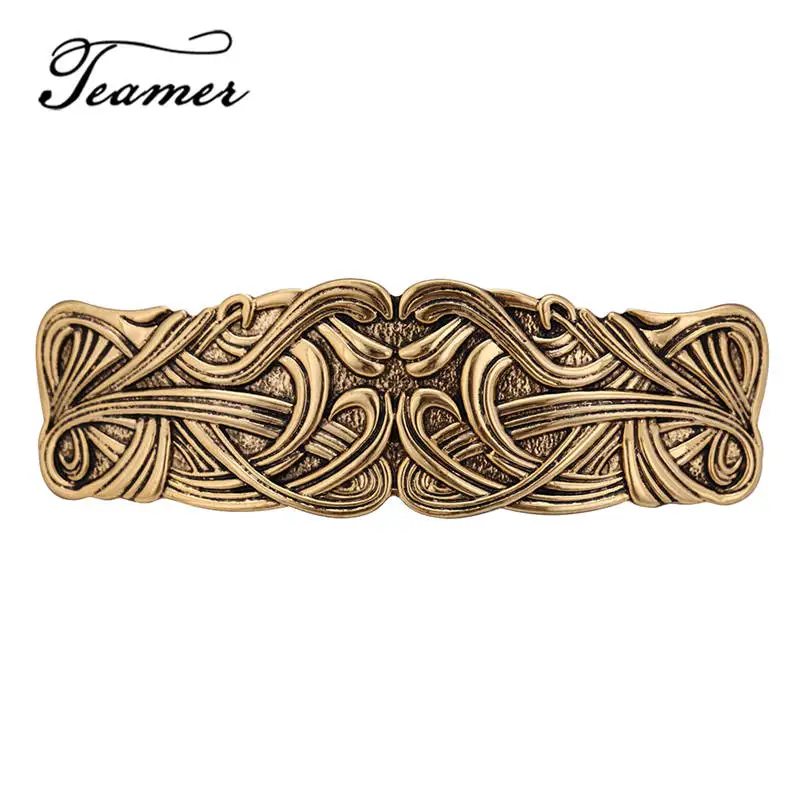 

Teamer Antique Sliver Gold Color Barrettes for Women Vintage Hairpins Bohemian Retro Pattern Hairwear Metal Hair Clip HCLIP10029