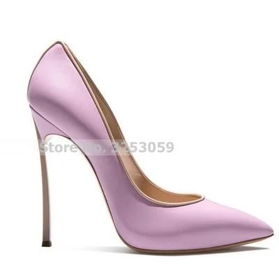 ALMUDENA/Лидер продаж; пикантные женские туфли-лодочки из лакированной кожи; цвет розовый, красный обувь для вечеринок на тонком металлическом каблуке цвета фуксии обувь без шнуровки с закрытым носком - Цвет: as picture