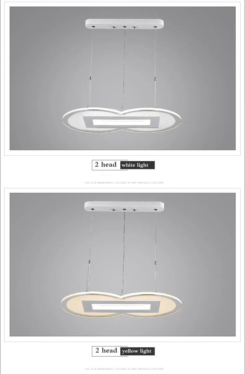 М LED Акриловые ультратонкий Ресторан Люстры 2/3/4/5 головок современный простой лампы высокого класса офиса ресторан-бар лампа Люстры