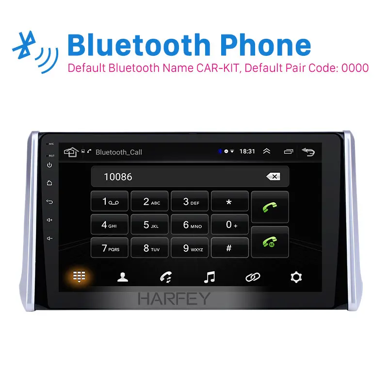 Sale Harfey 10.1 inch HD Touchscreen Android 8.1 GPS Navigation Radio for Toyota RAV4 2019 with USB WIFI AUX support Carplay Rear OBD 1