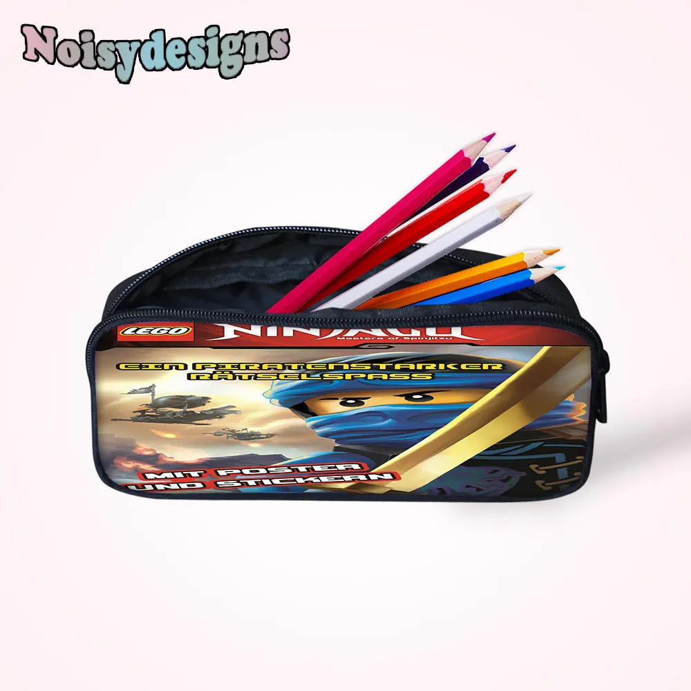 

Noisydesigns Ninjago Games Movies Printed mini pen bag for teenager Storage Bag for Women Portable Cosmetic Cartoon Pencil Case