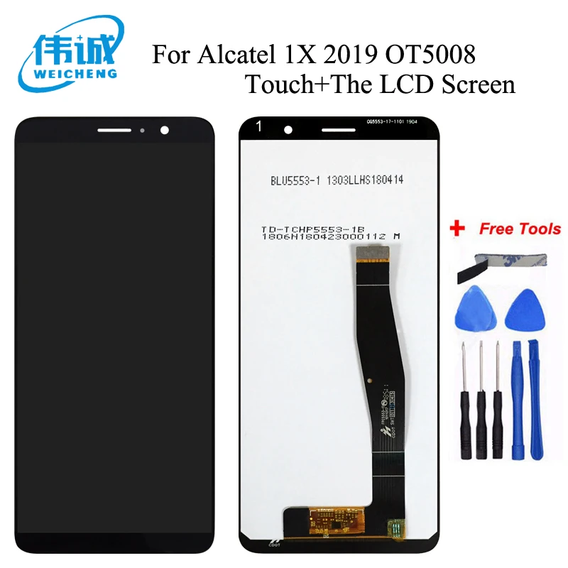 ЖК-дисплей для Alcatel 1X 2019 5008 5008D 5008Y 5008T OT5008 сенсорный экран дигитайзер стекло в