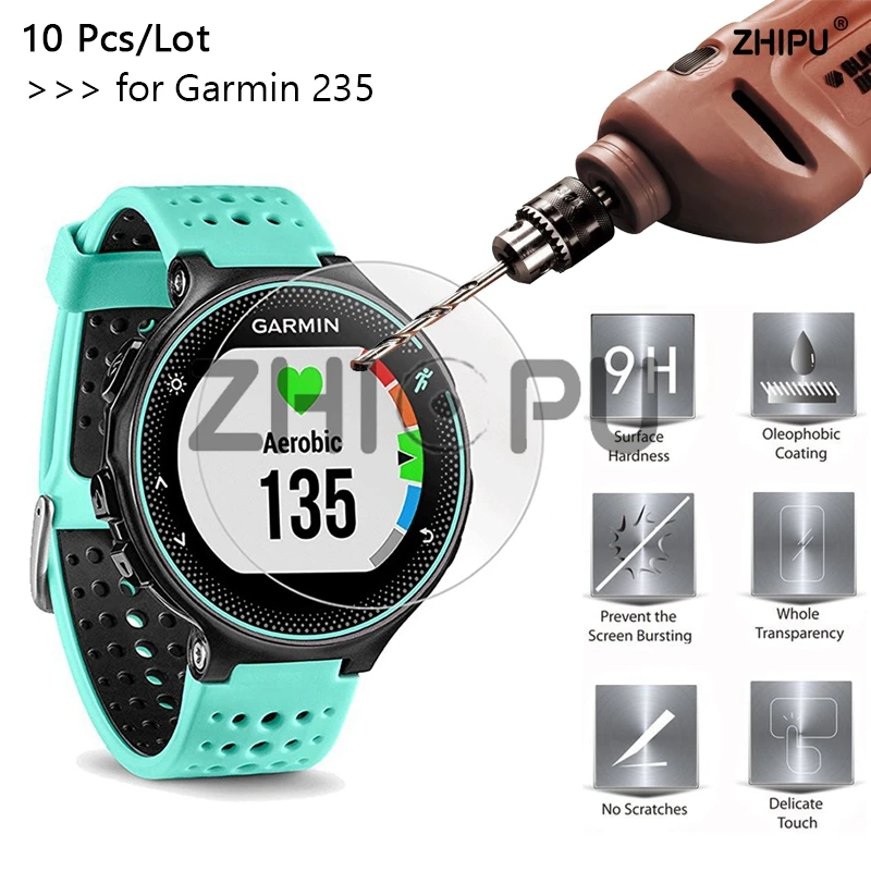 10 шт./лот 9H Премиум Закаленное стекло для Garmin Forerunner 235 Защитная пленка экрана FR