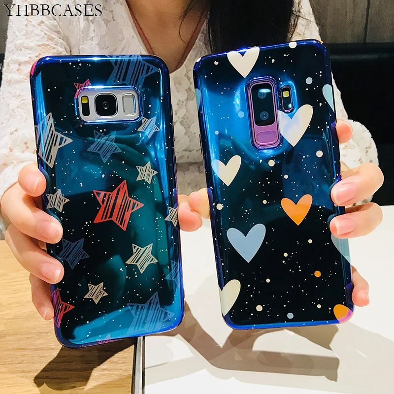 YHBBCASES милые звёзды Blu-Ray Чехлы для Samsung Galaxy S8 S9 S10 Plus мультфильм карамельного цвета