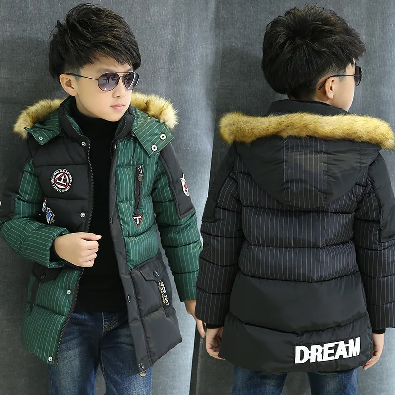 

Childrens Winter Jackets Fashion New Jackets For Boys Snowsuit Thickening Outerwear 5-14 Kids Clothing Parka Coats Boy Clothes