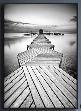 Nordic-Style-Prints-Wall-Art-Black-And-White-Tree-Poster-Minimalism-Bridge-Painting-Canvas-Modular-Landscape (6)
