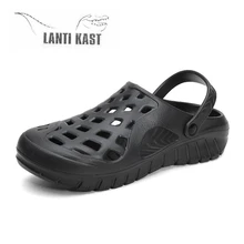 Летняя обувь для плавания и пляжа; сандалии; коллекция года; водонепроницаемая обувь; шлепанцы; мужская обувь на плоской подошве; Нескользящая дышащая обувь для плавания с отверстиями; обувь для рыбалки