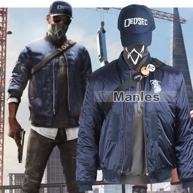 Watch Dogs 2 Costume Marcus Holloway Cosplay Costume Blue Jacket Watch Dogs 2 Costume Marcus Holloway Cosplay Costume Blue Jacket Adult Men Suit Game Costume Halloween 32757033651html