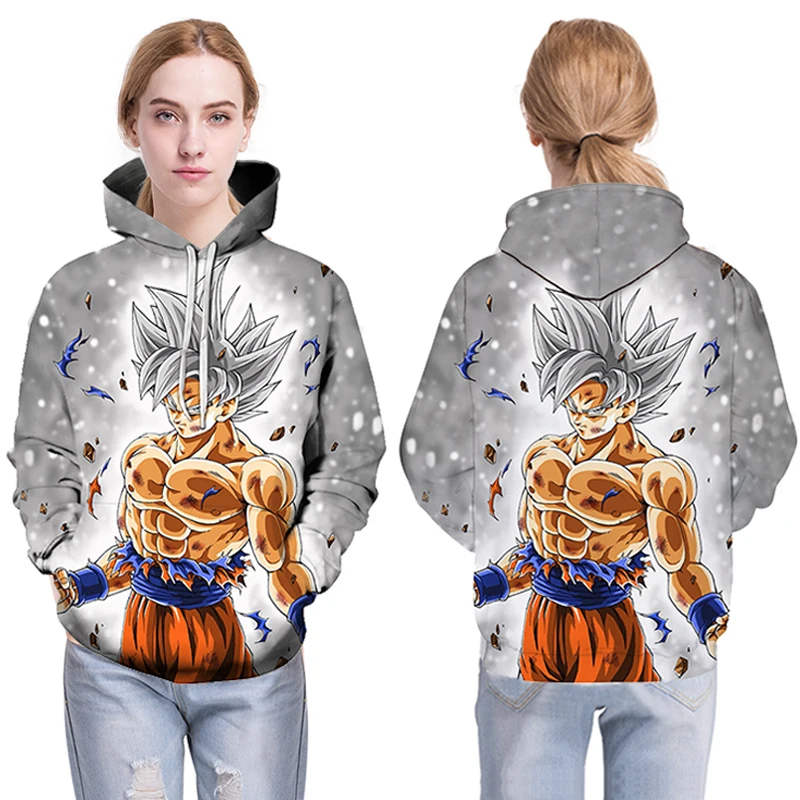 Новинка 2019 мужские 3d толстовки с капюшоном модная серия Dragon Ball космический Принт