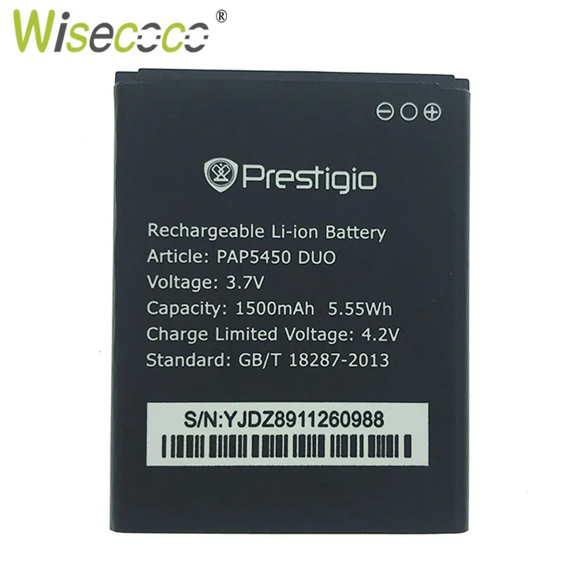 Wiscoco в наличии Высокое качество 1500 мАч батарея Замена для Prestigio PAP5450 DUO мобильный