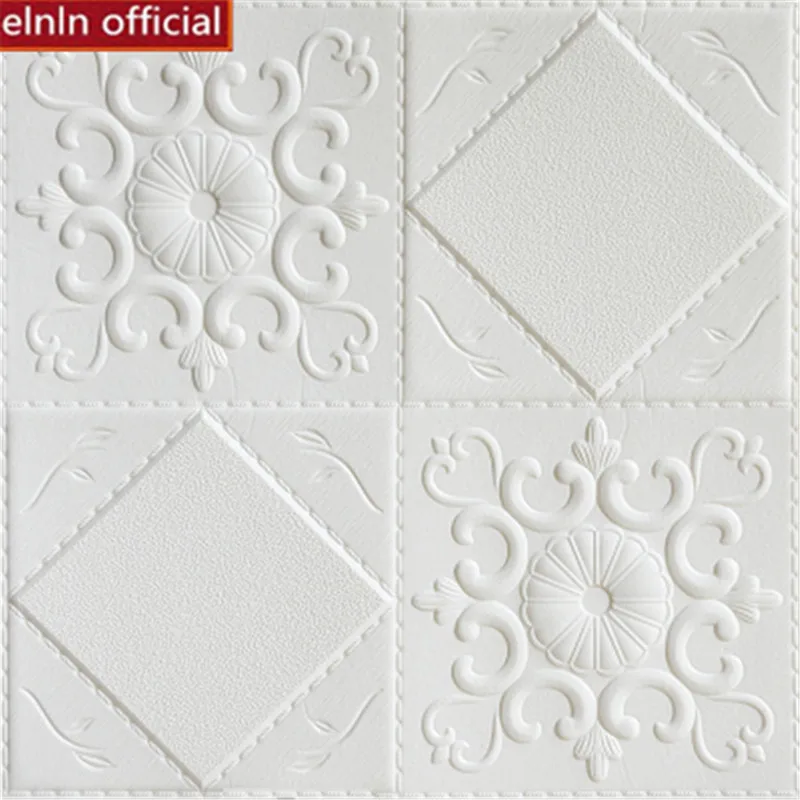 3d geometric pattern ceiling soft wall stickers study diningroom livingroom bedroom waterproof anti-collision foam wall stickers - Цвет: 59cmx59cmx5pcs