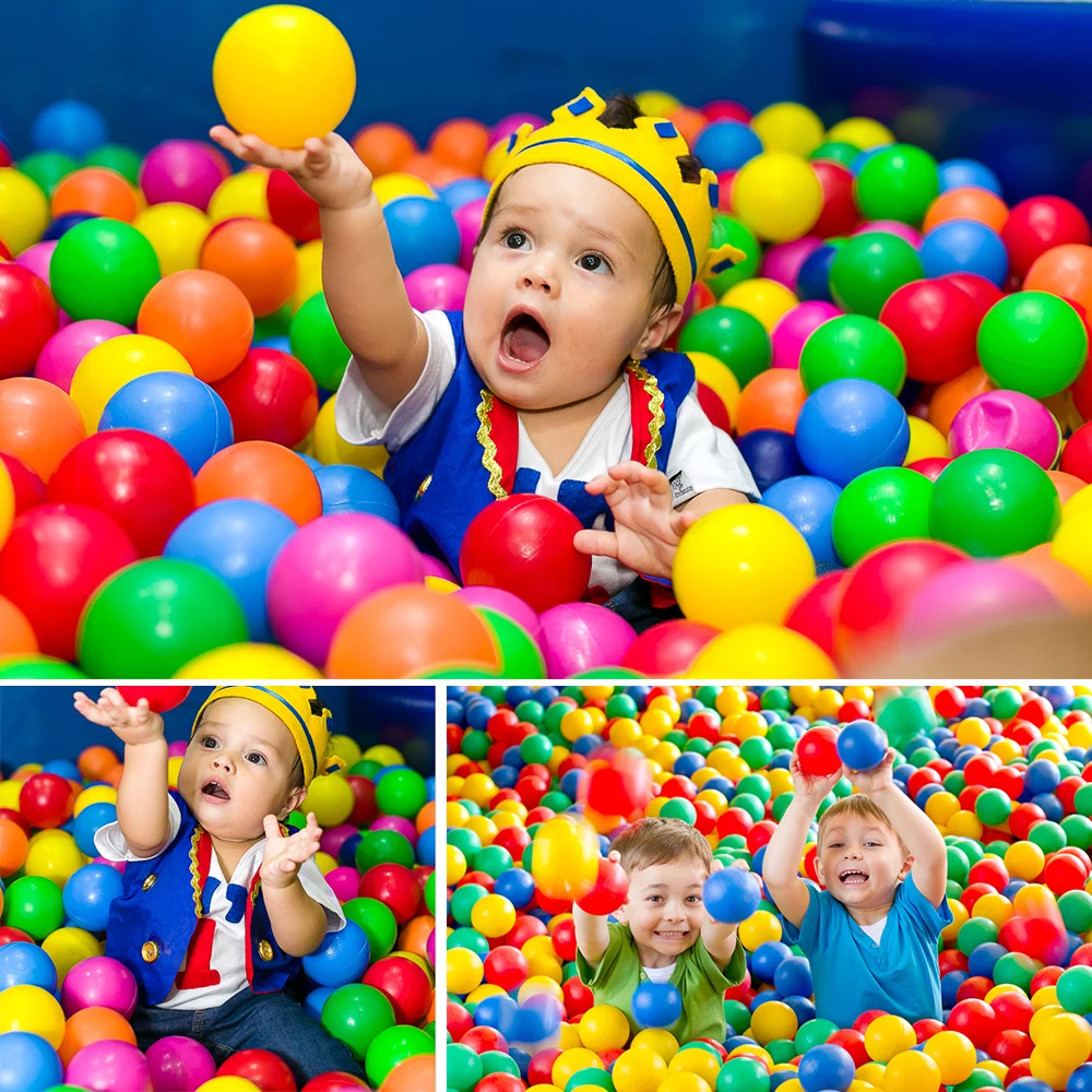 100Pcs 7Cm Colorful Ball Ocean Balls Soft Plastic Ocean Ball Baby Kid