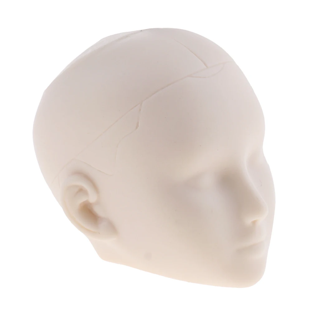 1:6 Scale Vinyl Action Figure Doll Head Reference Sculpting Makeup Practice for Dolls Model Children Toy White Skin/General Skin