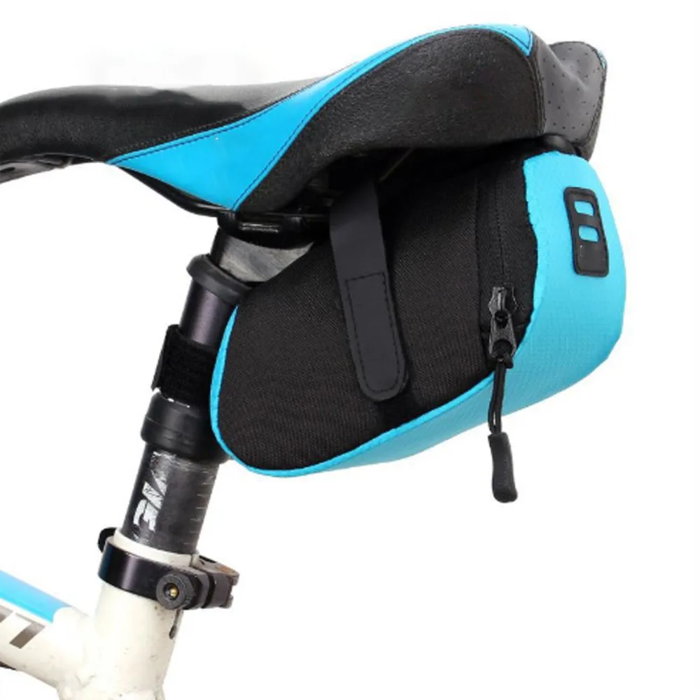 

Nylon bike bag bicycle waterproof storage saddle bag cycling tail rear pouch bags