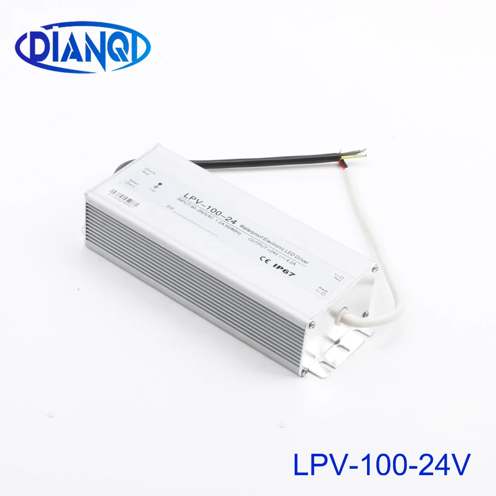 LPV-100W-24V AC DC converter waterproof IP67 Single Output Transformer Electronic Driver Switch Power Supply for LED lighting |
