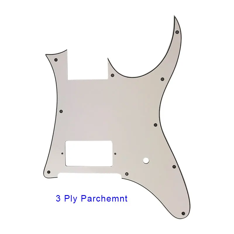 Pleroo пользовательские гитарные части-для MIJ Ibanez RG 350 EX гитары накладки пустой с мостом хамбакера пикап царапины пластины черный - Цвет: 3Ply Parchment