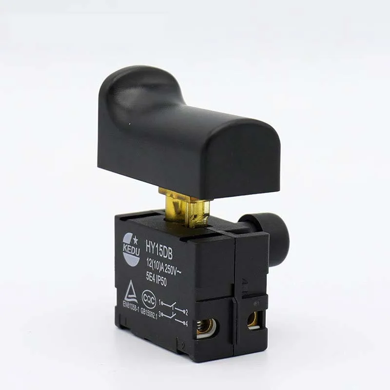 

2pcs KEDU HY15DB 250V 12(10)A Trigger Switch Electric Tool Switches Locking Function for All Kinds of Handheld Electric Tools