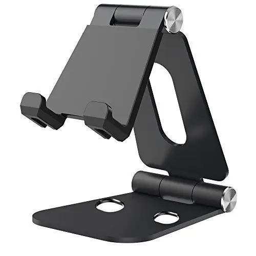 

Universal Aluminum Foldable Stand for Nintendo Switch, iPhone, Samsung Note9/8, Samsung S9/S9 Plus, iPads,MacBook,etc(Black)