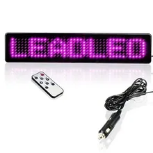 Светодиодный дисплей Автомобильный знак Розовый Светодиодный светильник Программируемый Прокрутка движущиеся сообщения дисплей доска дистанционного управления светодиодный знак остановки автобуса дисплей
