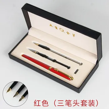 

High Quality 3 nibs Iraurita Fountain Pen Full Metal Golden Clip Luxury ball pen Pens Stationery Office School Supplies