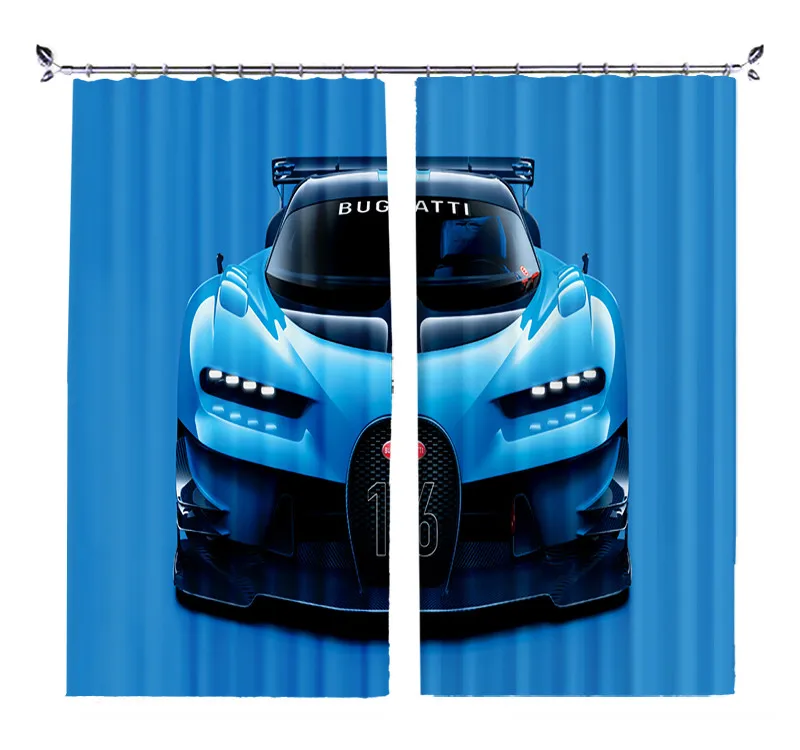Роскошные Синие окна автомобиля 3D шторы для спальни гостиной офиса отеля дома декоративные настенные гобелены на заказ размер