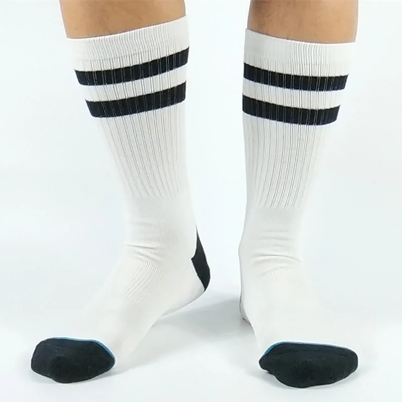 Мужские Harajuku Off White Two Strips носки для скейтеров США Размер 9 11 евро размер 42 44