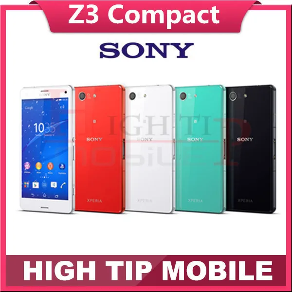  Unlocked Original SONY Xperia Z3 Compact D5803 Quad core 4.6" 2GB RAM 16GB ROM Z3 mini 20.7MP Android Cell phone Refurbished 