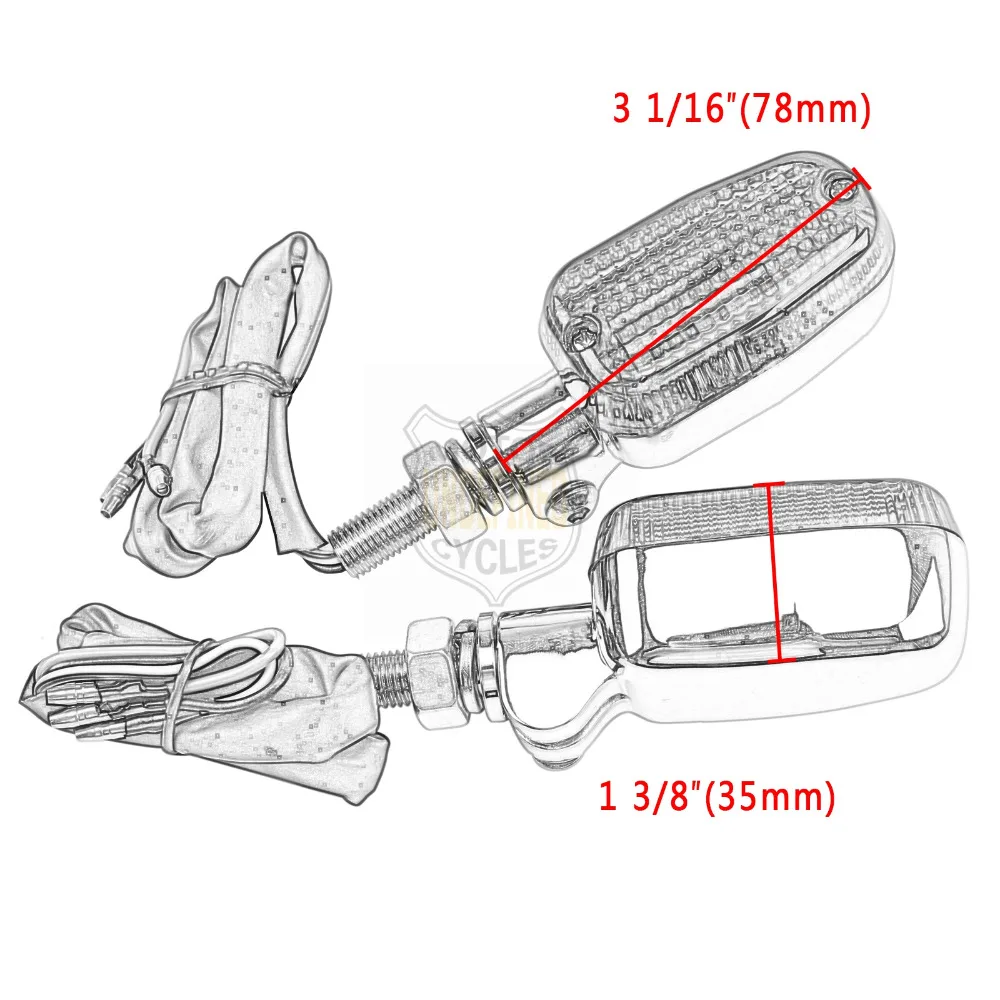 Хромовая дымовая линза указатель поворота, светильник для Honda Shadow VT 600 750 VTX 1300 Yamaha V-Star Road Star V-Max Roadliner
