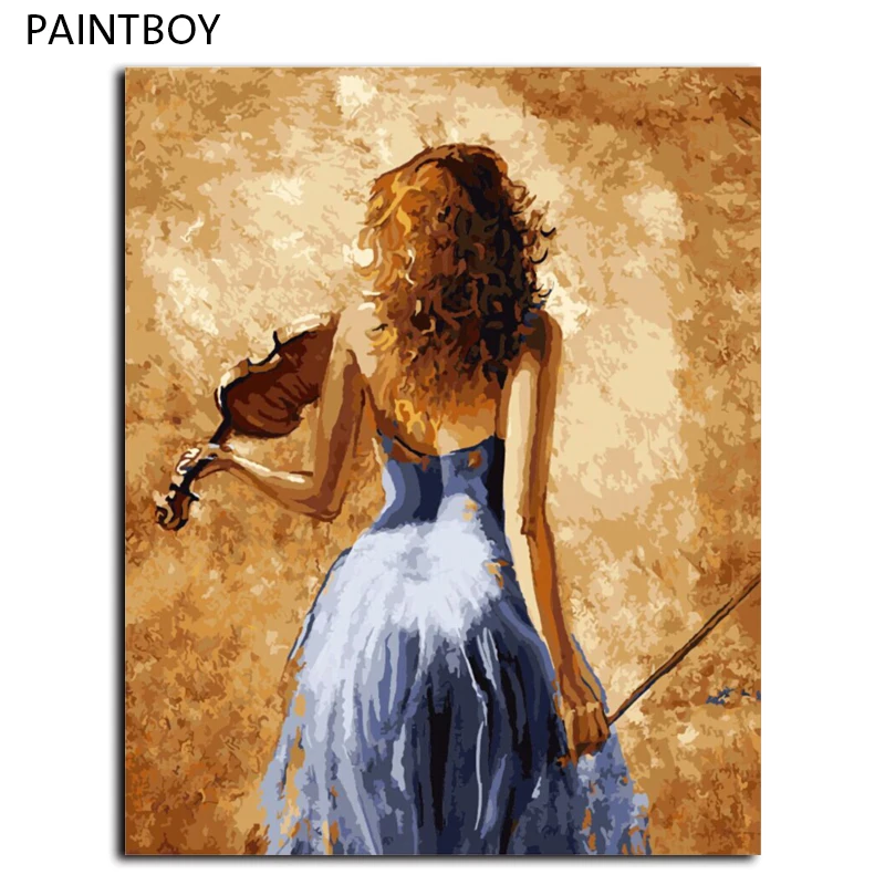 

Oil Painting Framed Pictures Painting By Numbers Wall Art DIY Digital Canvas Oil Painting Home Decor For Living Room G452