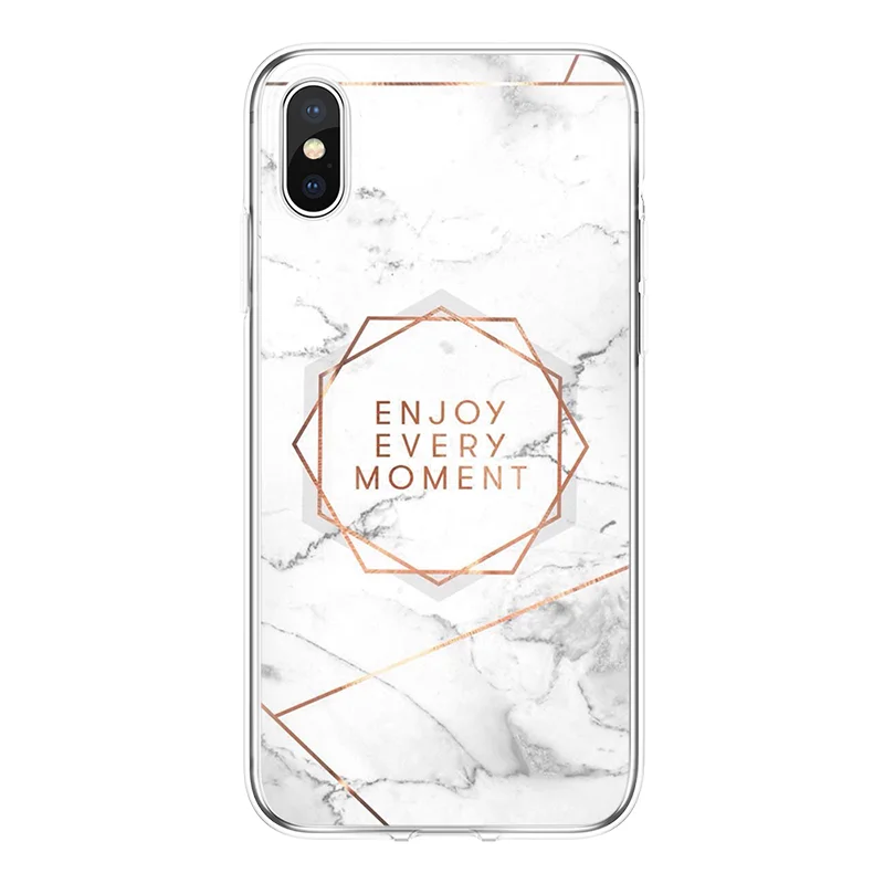 Чехол для iPhone X 6 6s S 7 8 Plus Funda для iPhone 4 4S 5 5S SE 5C Coque для iPhone 11 Pro Xs Max XR 7plus Мягкий ТПУ мраморный чехол - Цвет: dlsENJOY