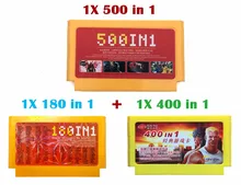 3pcs 60 pin game cartridge 8 bit Games Card For TV Video Game Console 500 IN 1+180 IN 1 +400 IN 1 Game Players recommend