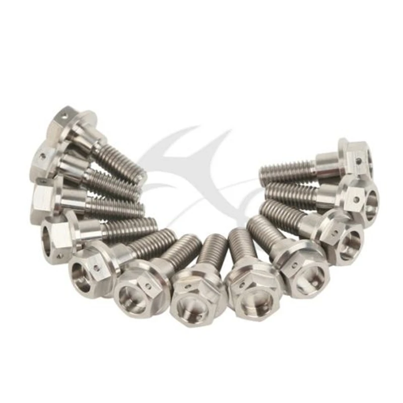 

Motorcycle 12x Titanium Front Brake Disc Rotor Bolt For Suzuki GSXR For Yamaha XV1700 YZF R1 R6 FJR1300 Road Star Motorcycle