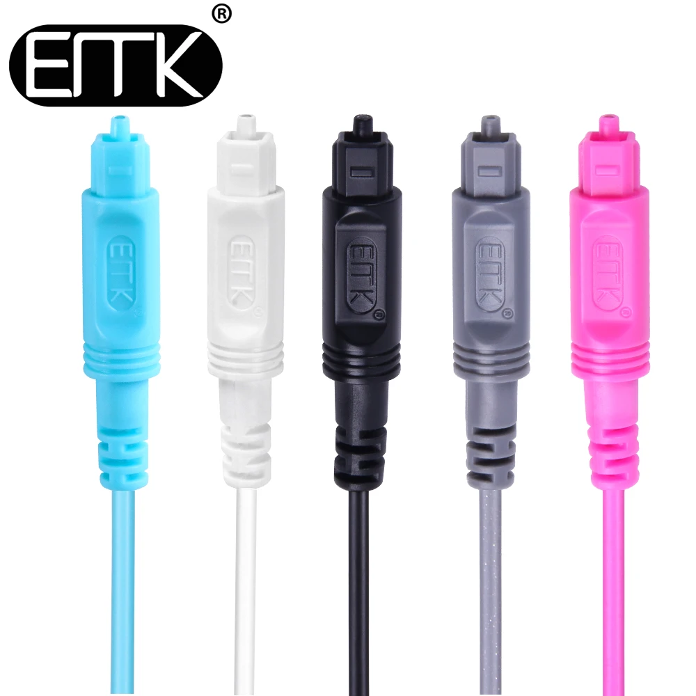 EMK Digital Toslink cable SPDIF cable Optical Audio Cable 1m 2m 3m OD2.2mm black pink white blue grey optical cable for DVD Xbox EMK Digital Toslink cable SPDIF cable Optical Audio Cable 1m 2m 3m OD2.2mm black pink white blue grey optical cable for DVD Xbox