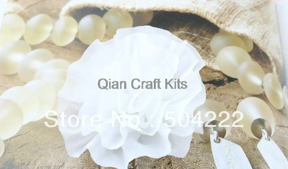 50pcs 85mm big Chiffon handmade Flowers MIX colors Hairbow diy Supplies for baby girl