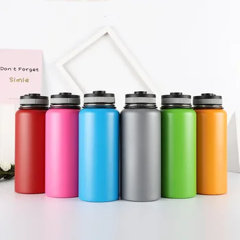 

Sports Kettle18 Oz / 32 Oz Vacuum Insulated Stainless Steel Water Bottle Wide Mouth with Sport / Straw / Spout Cover