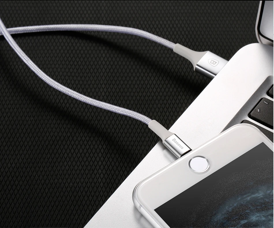 Baseus светодиодный кабель зарядного устройства для iPhone X 8 7 USB кабель для iPhone iPad Быстрая зарядка кабель зарядного устройства кабель для передачи данных для мобильного телефона